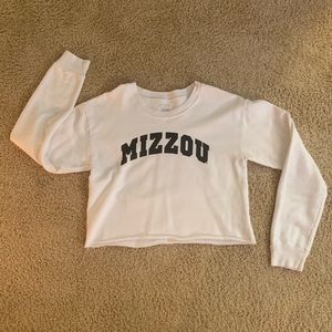 NWOT MIZZOU Crop Top Crewneck